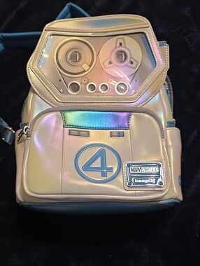 Loungefly Holographic Blue Fantastic Four Mini Backpack